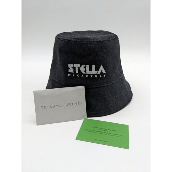 STELLA MCCARTNEY reversible logo cotton bucket hat  - Black/White - Size 58 main image 5